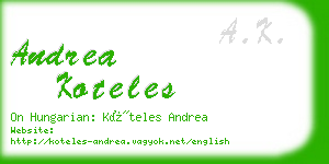 andrea koteles business card